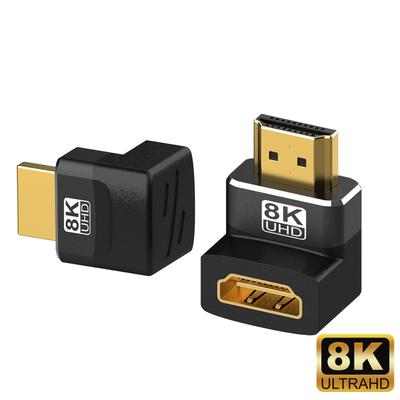 8K HDMI-kompatibler seitlich abgewinkelter 90-Grad-Adapter 90-Grad-Rechtwinkliger 270-Grad-Adapter 8K@60Hz HDMI-Erweiterungsstecker