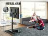 FITUEYES TV Compatible with with 2 Adjustable Height Black TT206002GB Stand, 32-55 Inches, Casters, Tiers, Angle, Mobile,