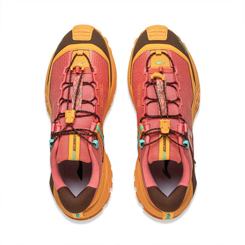 New LiNing CF Su Xingchuan Cushioned Slip-Resistant Abrasion-Resistant Low-Top Trekking Shoes Unisex Brown AHTU017-1
