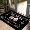 Hier Wohnen Oma German Grandparents Printed Welcome Door Mat Non-Slip Absorbent Machine Washable Rug for Home Decor