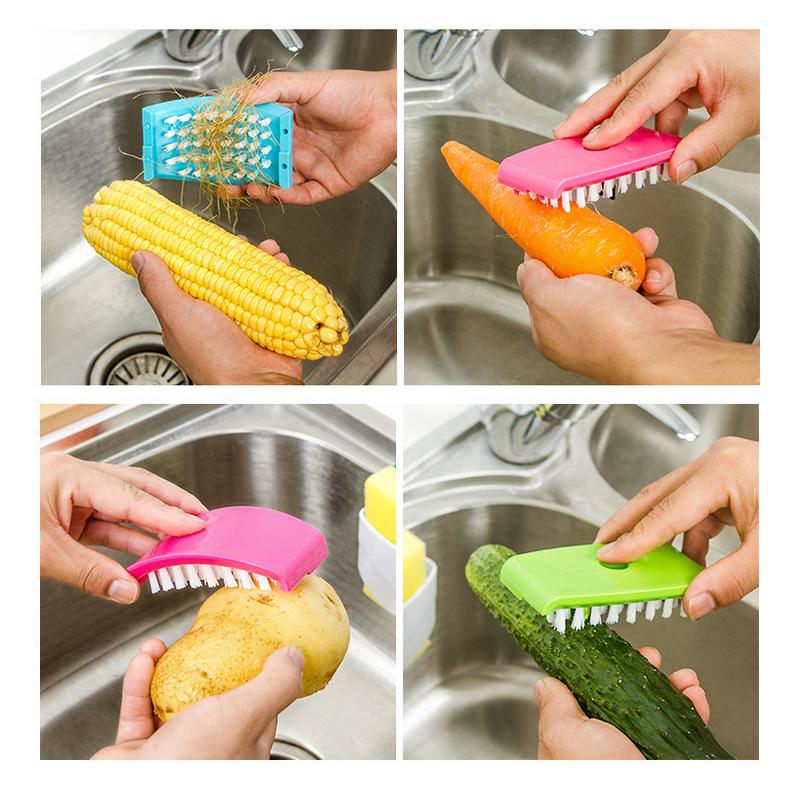 Fork Spoon Brush Cleaner Scrubber Kitchen Helper Cooking Tools Cutlery Gadget