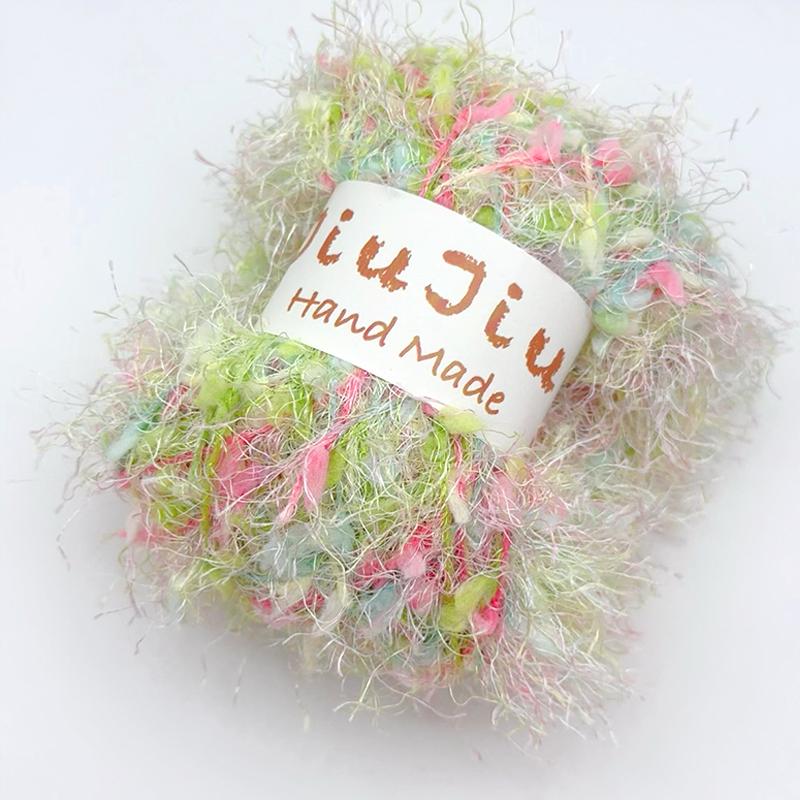 50g Knitted Clothing Accessories DIY Weaving Feather Bean Thread Multi Color Mixed Cute Feather Craft Material