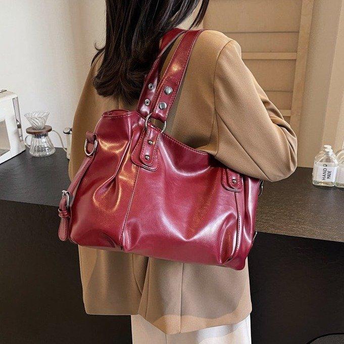 Tote bag new retro handbag large capacity shoulder messenger bag retro tote bag