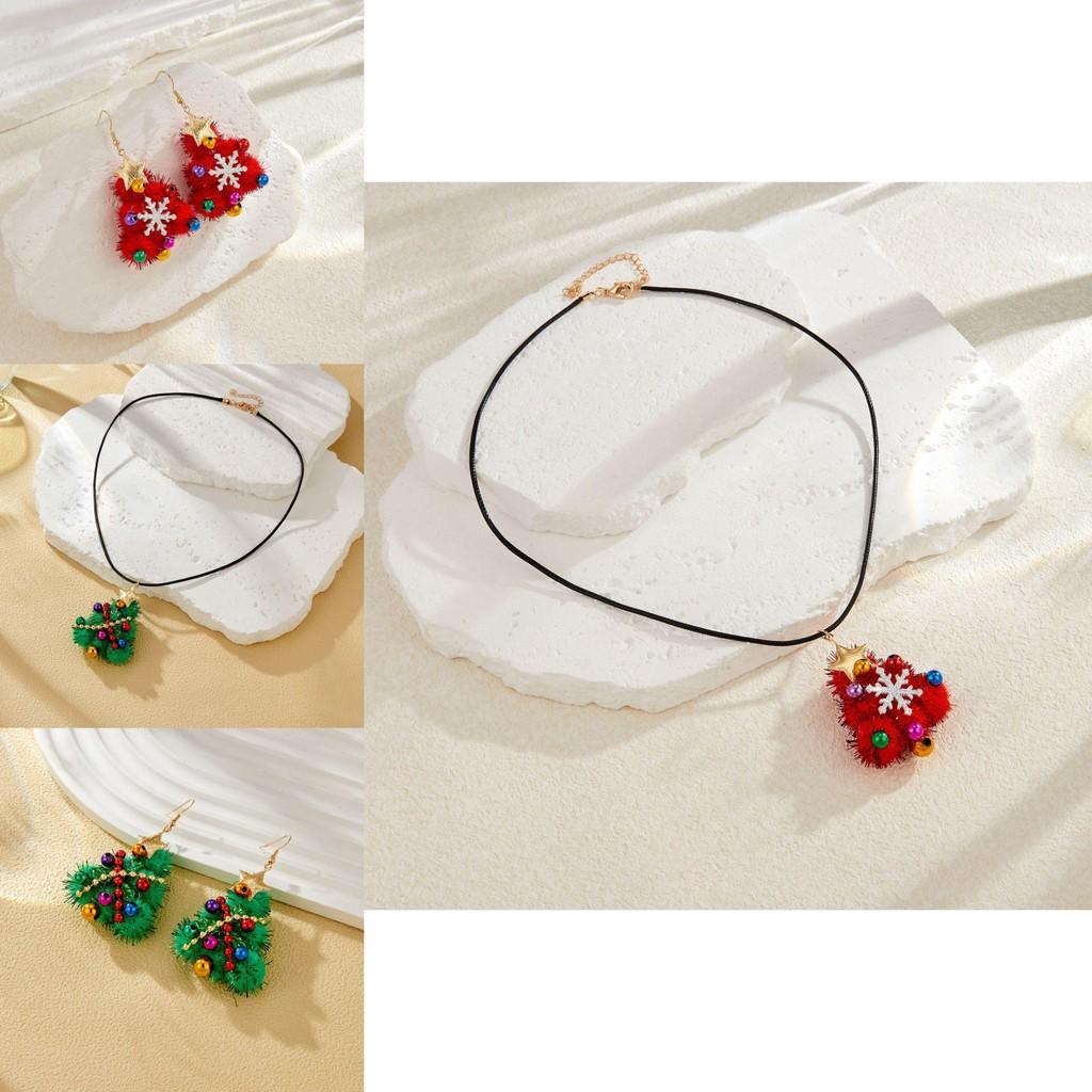 Tree Christmas Charming Earrings Vibrant Handmade Design Ideal For Holiday Gatherings