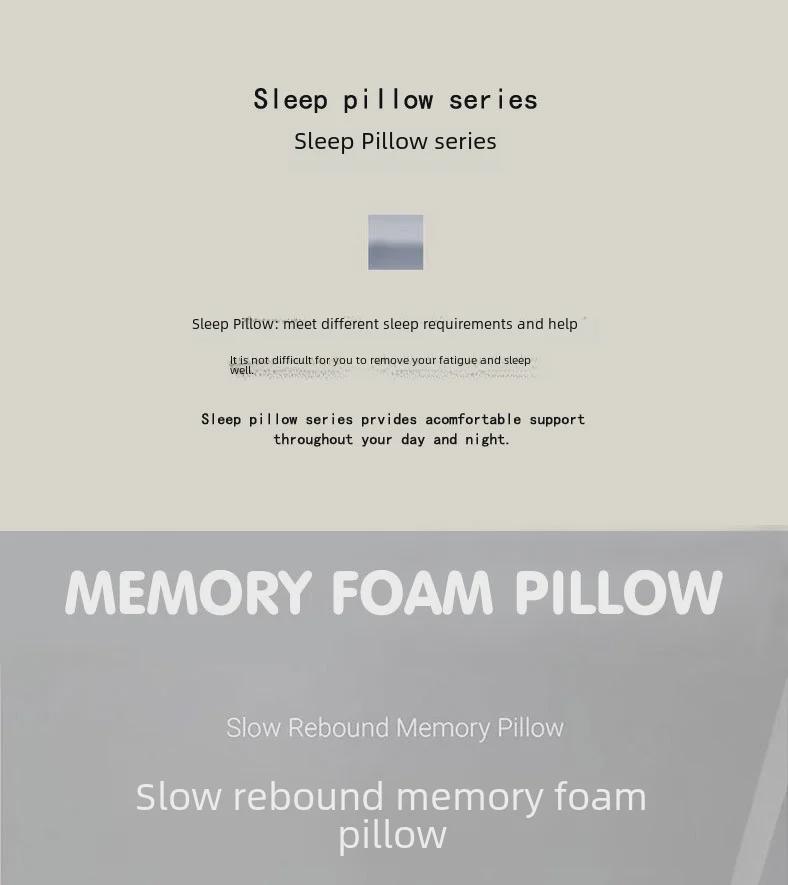 Memory Foam Cervical Pillow for Dorm & Home: Anti-Mite Comfort for Neck Support
