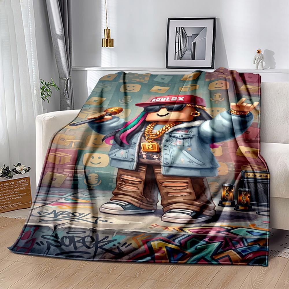 Roblox 37 Blanket Comfortable Great for Office Bedding Bed for All Occasions Playful Design Gifts For Family Or Friends