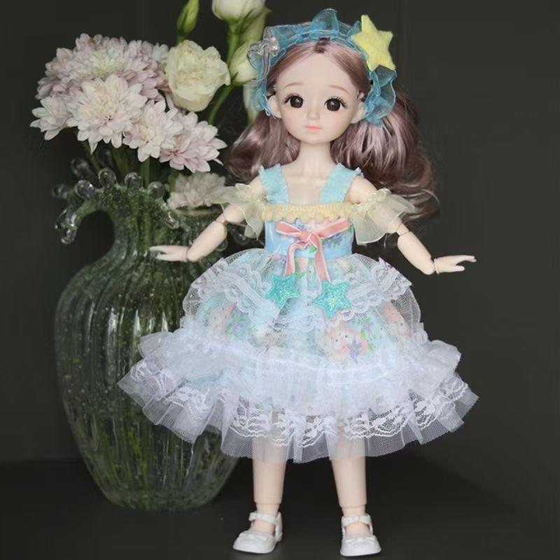 Oblečení pro 30cm panenku Pěkné šaty 1/6 BJD panenka DIY Oblékání Lolita Princeznovská sukně Oblečení Hračka pro dívku Sváteční dárek Doplňky pro panenku