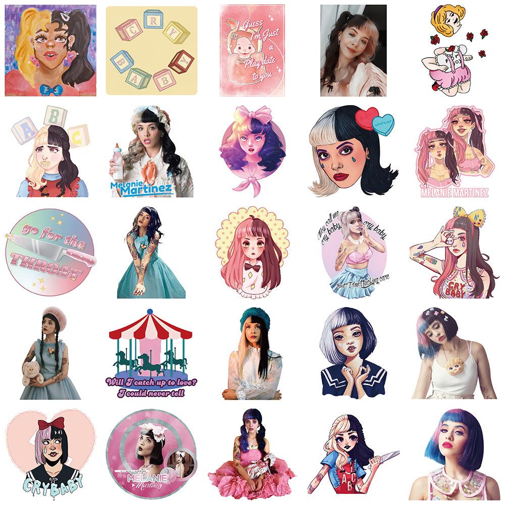 10/30/50pcs Singer Melanie Martinez Cartoon Stickers Aesthetic DIY Guitar Phone Scrapbook Suitcase Cute Graffiti Decals Toy Gift