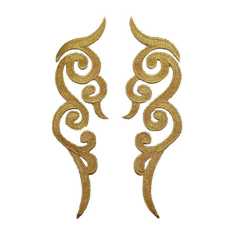 Cuello y puños adhesivos DIY: Parche Étnico Bordado de Flor y Nube