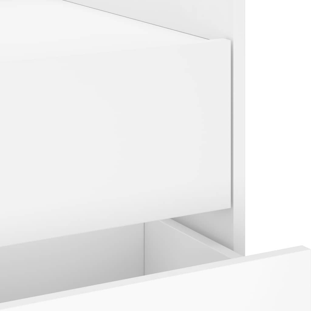 Nightstand White 45 X 50 X 50 Cm Particleboard