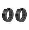 Trendy Korean Version of Punk Style Men's Hole-free Round Stainless Steel Flat Ear Clips Without Punching Titanium Steel Earrings Small Earrings