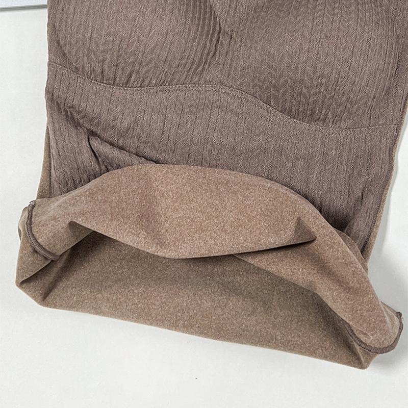 Warme Unterwäsche Damen Gepolstert Verdickend Basistop Slim Nahtlose Unterwäsche Herbst und Winter