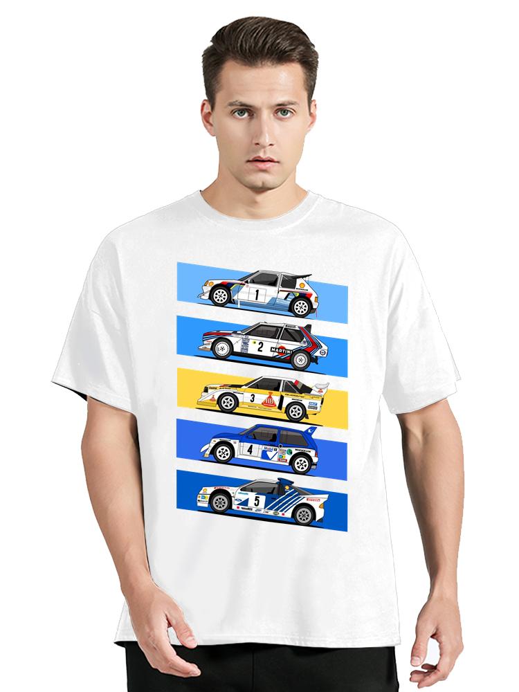 1986 Rallyová auta skupiny B Vtipné tričko Módní Letní Pánské oblečení Oversized tričko Ležérní topy Nové Hip Hop Streetwear Tričko