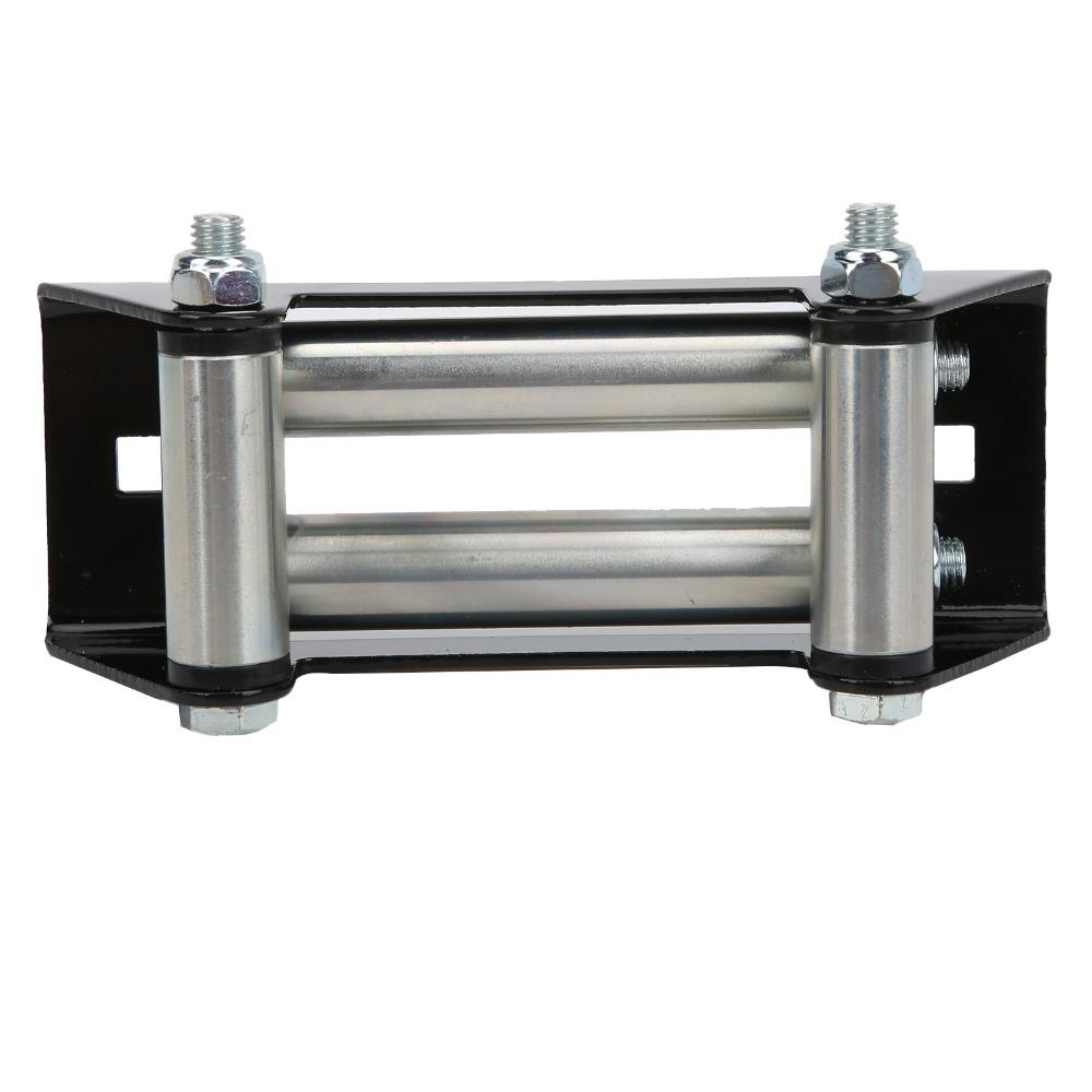 Iron Zinc Plated Universal Winch Fairlead Bolt Pattern Mount Roller Cable Guide For Steel Cable