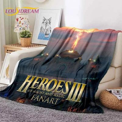 Heroes of Might and Magic Retro-Spiel Weiche Flanelldecke für Betten Schlafzimmer Sofa Picknick, Überwurfdecke zum Zudecken Outdoor-Freizeit