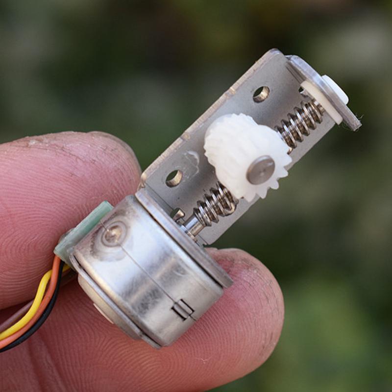 1 Peça Motor de Passo Eixo Haste Rosca Linear Bloco Engrenagem de Plástico 13 Dentes Diy Câmera Monitor 15Mm Motor de Passo 2 Fases 4 Fios