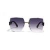 Large Frame Glasses Frame Retro Sunglasses Men'S Square Diamond Trimmed Sunglasses Women'S Feeling