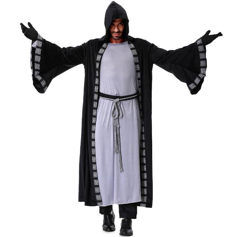 Source Medieval cape death suit, cape wizard robe, Middle Eastern priest costume Halloween costume