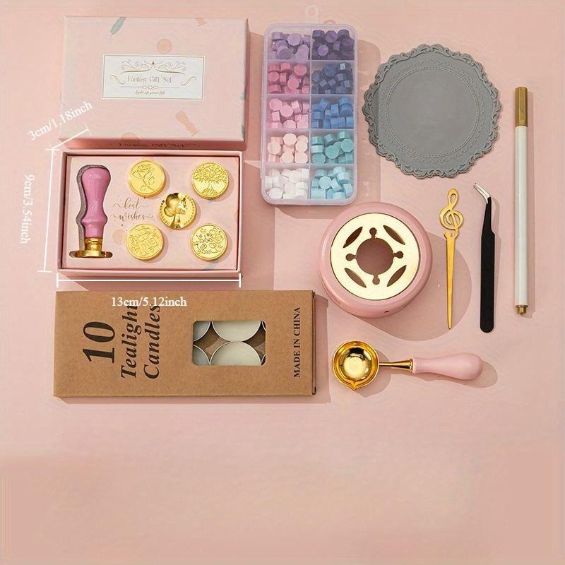Seal Wax Stamp Set Kit DIY Craft Supplies Scrapbooking Valentine's Day Birthday Gift Lacquer Seal Wholesale Complete Set