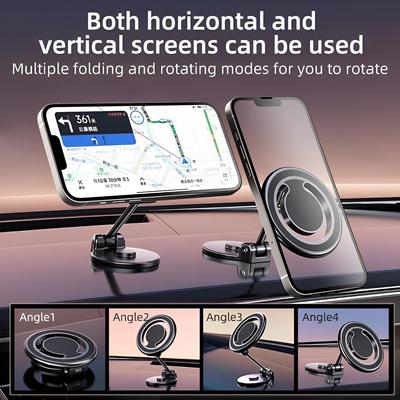 1080 Grad drehbarer magnetischer Autotelefonhalter, Ständer, Magnet-Autohalterung, Unterstützung für GPS-Mobilhalterung im Auto für Macsafe iPhone Samsung Xiaomi
