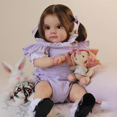 NPK Original Reborn Doll Toddler Girl Maggi Soft Silicone Head & Limbs with Cloth Body Handmade 3D Painting