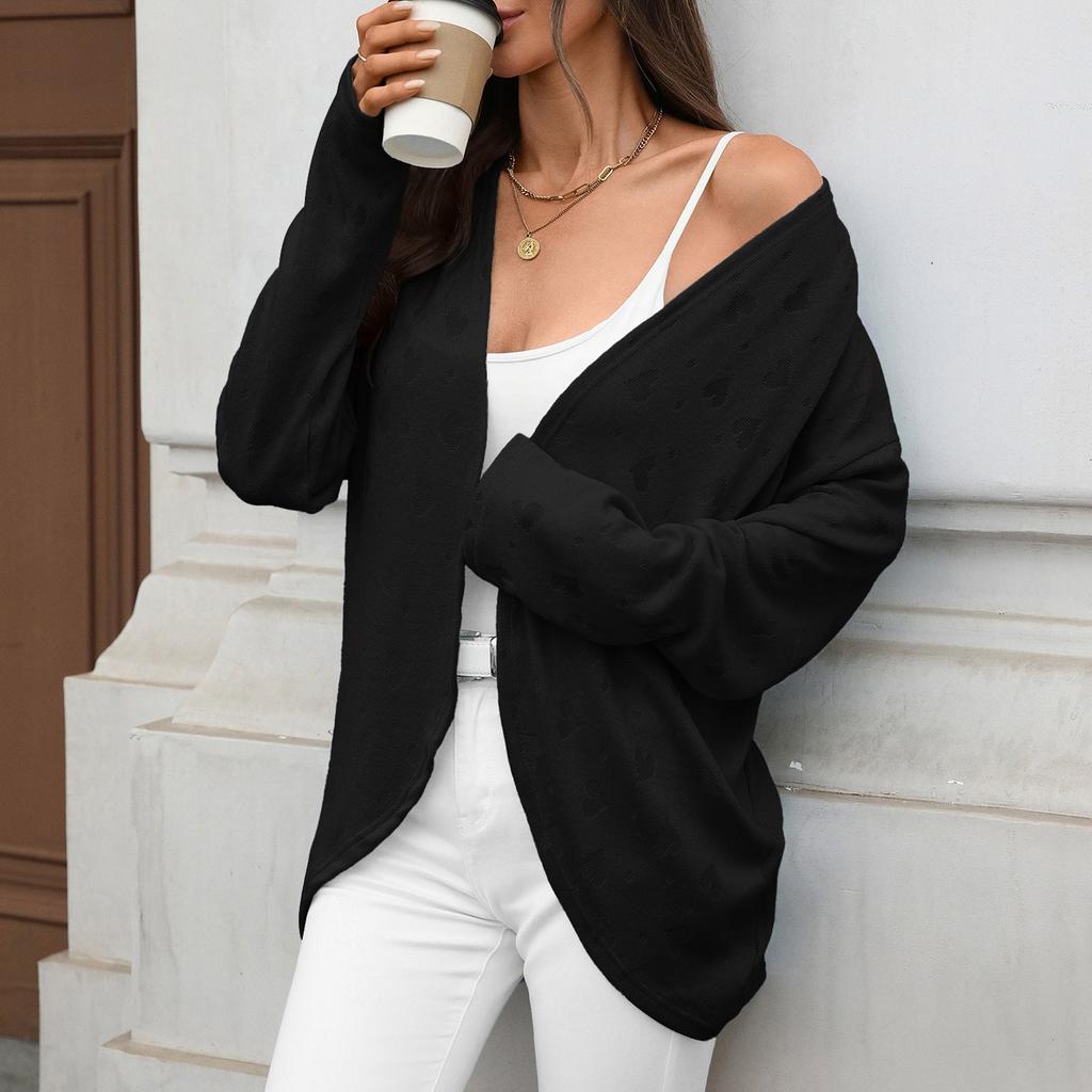 Women's Casual Fashion Long-sleeved Cardigan Knitted  Jacket