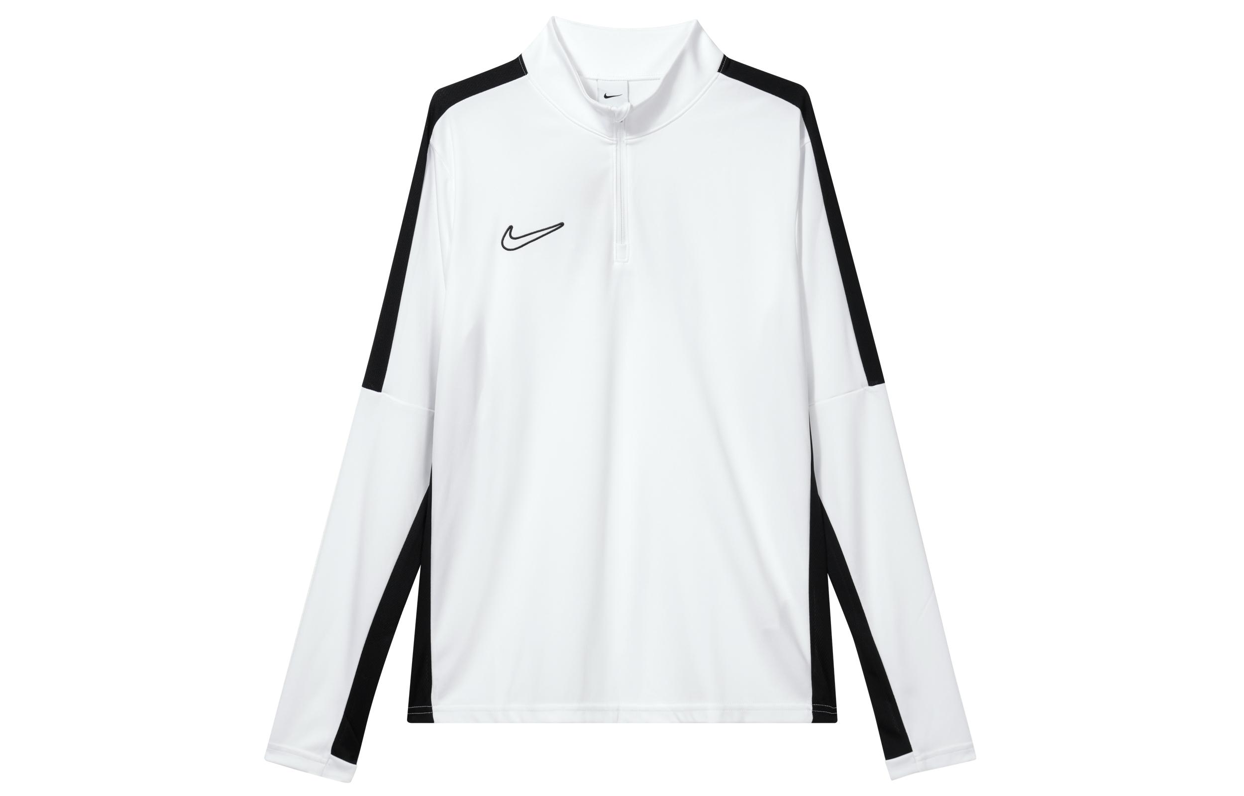 Nike T Shirts Men s White Stand Collar Moderate Straight Fit DR1353-100 M