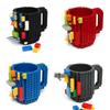1PC Personalized Creative Building Block Assembly Cup Children's Educational Water Cup Drop-resistant Mug gift