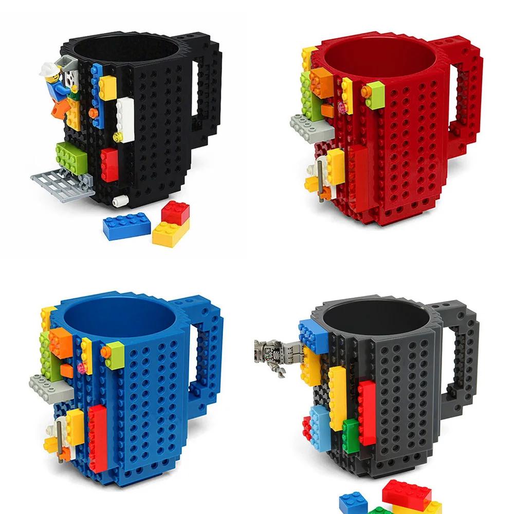 1PC Personalized Creative Building Block Assembly Cup Children's Educational Water Cup Drop-resistant Mug gift
