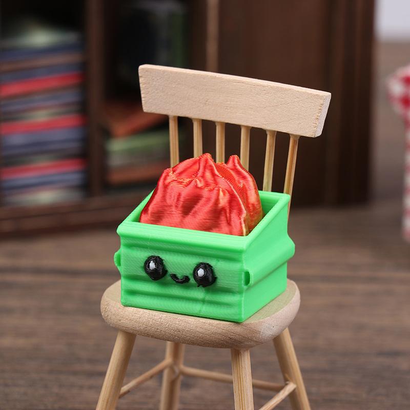 1/3Pcs Dumpster Fire Clickie Fidget Emotional Support Office Desk Decor Ornament 3D Printed Fidgetstoy Stress Relief Sensory Toy