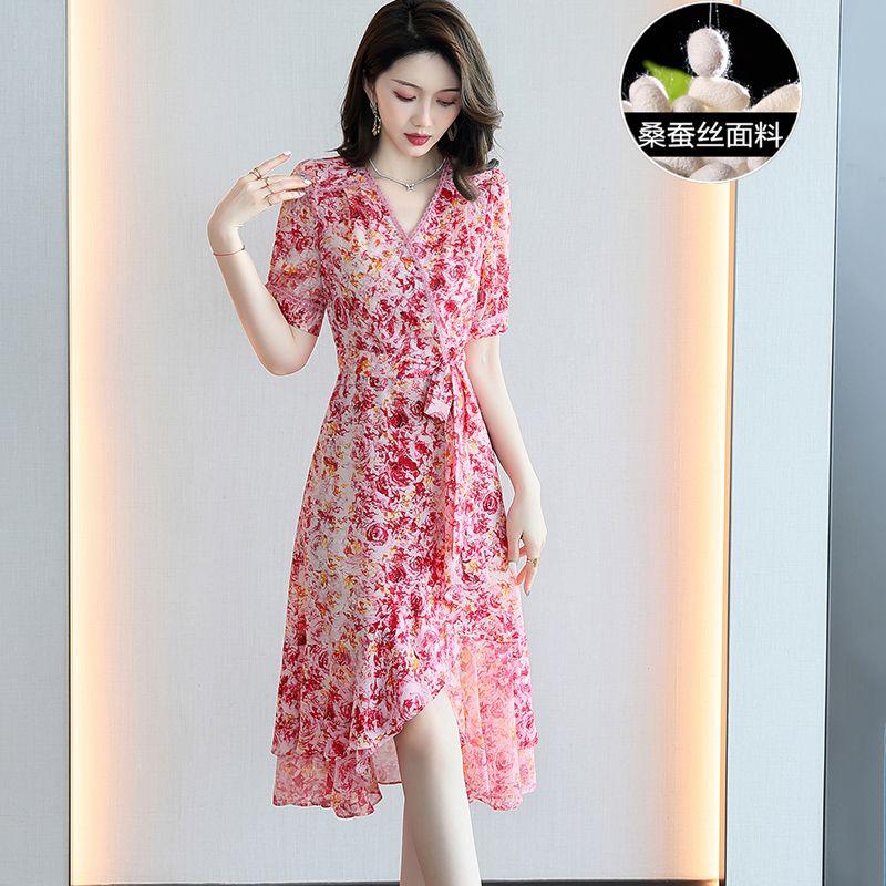 

Женское платье Новинка Международное Летнее Элегантное Шелковое Платье Red M