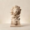 Statua Astratta di Leone con Criniera Stratificata Figurine in Resina Decorazione per la Casa per Libreria, Vetrina per Bevande