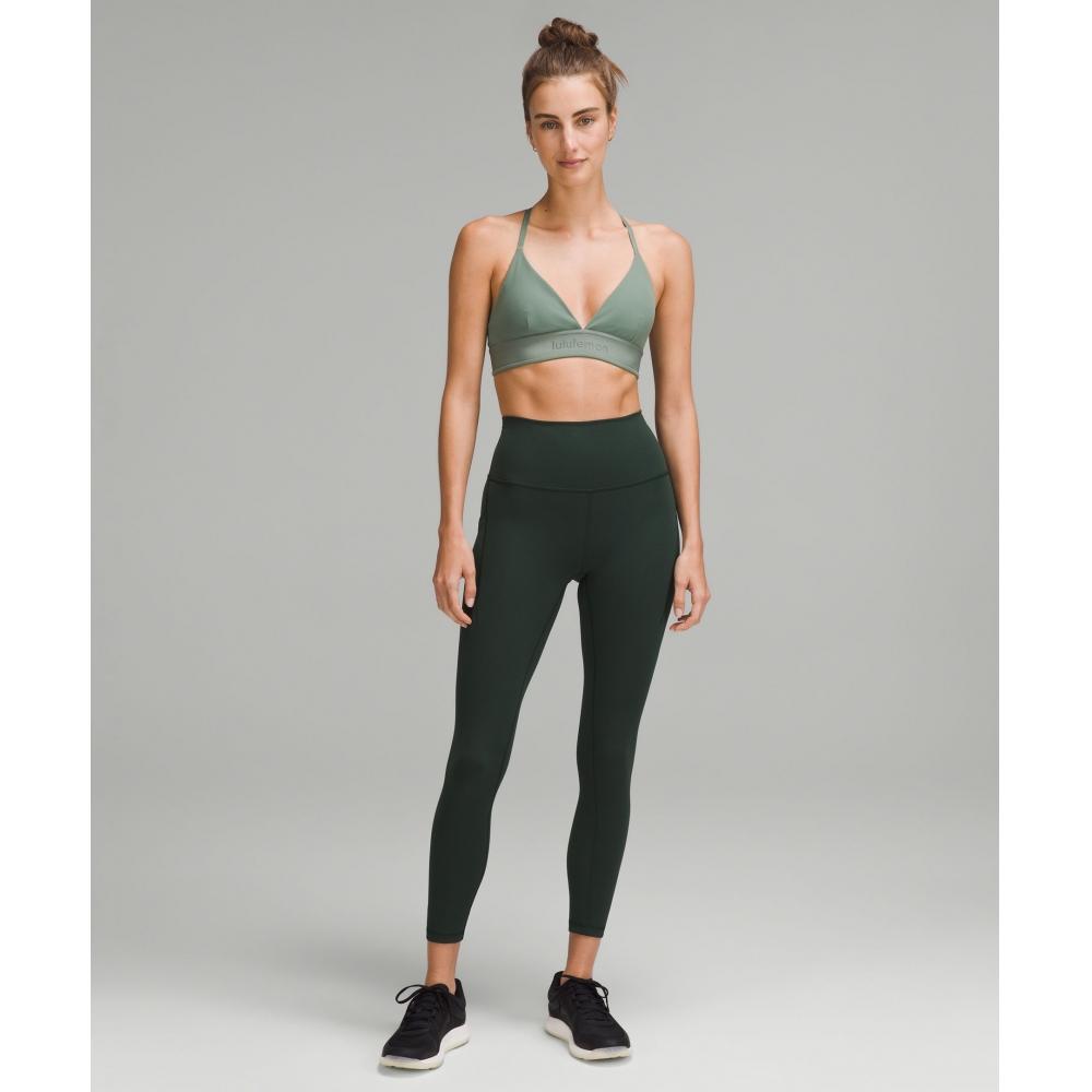 Lululemon Wunder Train High Rise Tight With Pockets 25  Legacy Green
