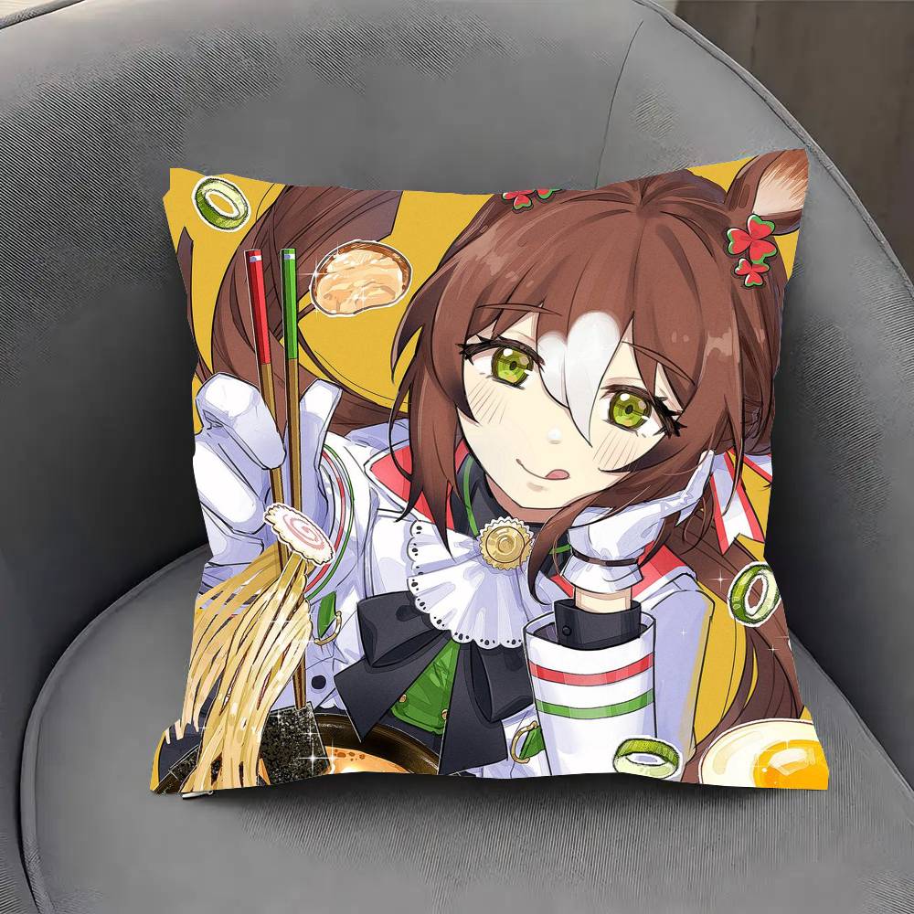 Fine Motion UUmaMusume Anime Pillow Case Fashion Square Pillowcase Bedroom Sofa Room Ins Decoration Leisure