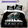 Eagles Pride Benutzerdefinierter Name Text Druck 1 Stück Bettwäsche-Set Bettbezug mit zwei Kissenbezügen Weiche Bettwäsche für Haushalt Schlafzimmer