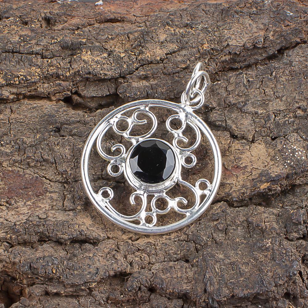 Black Onyx 925 Solid Sterling Silver Pendant, Handmade Gemstone Jewelry Pendant For Memorial Day