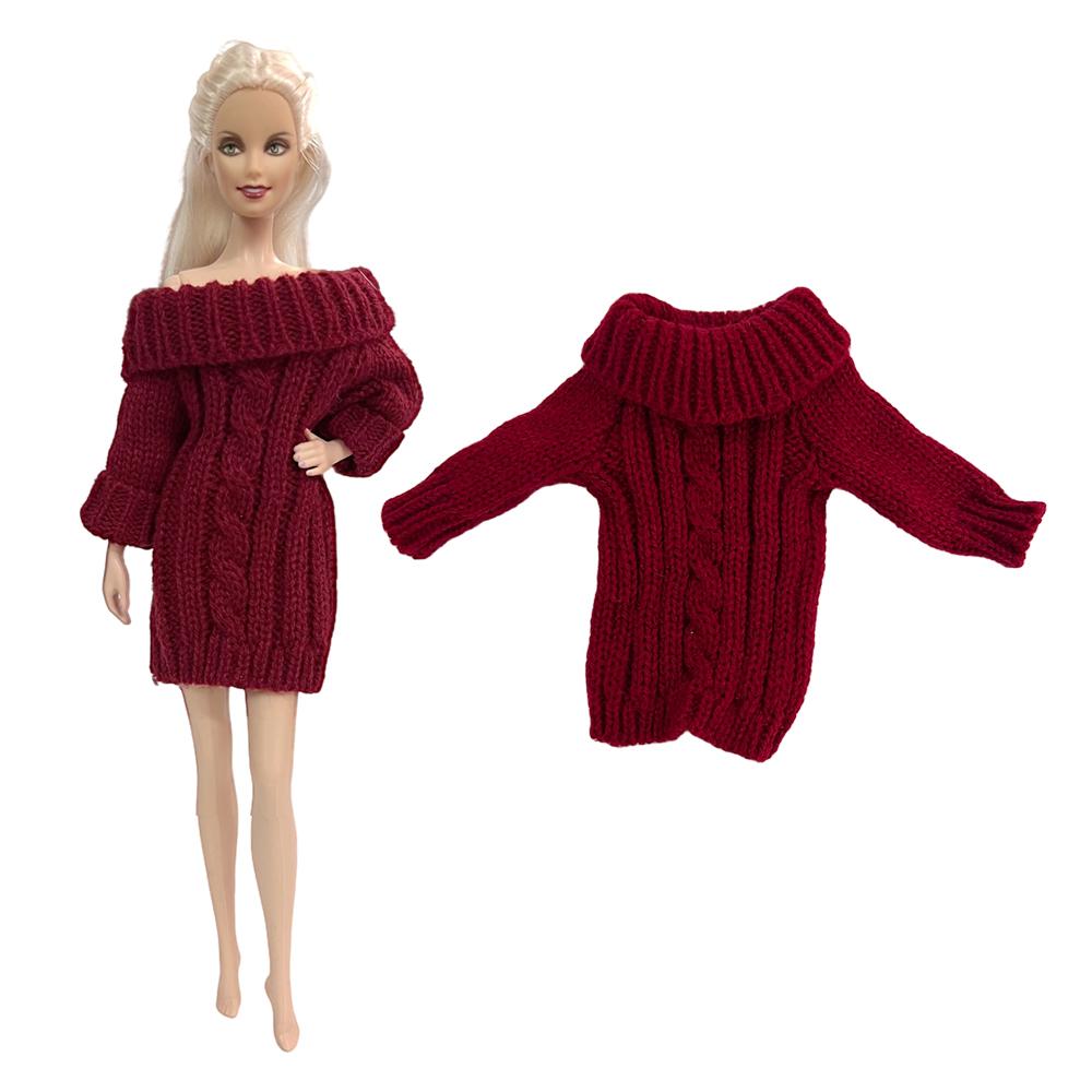 1/6 Babi Doll Clothes For 29-32 CM Dolls Accessories Knitted Cotton Sweater Dress Doll Clothing Shoes 11.5 Inch Doll Coat JJ