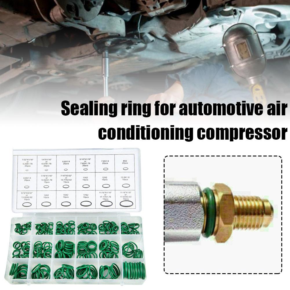 270Pcs 18 Sizes Universal Car Air Conditioning HNBR O Rings Car Auto Repair Tools Rubber Air Conditioning Refrigerant Set
