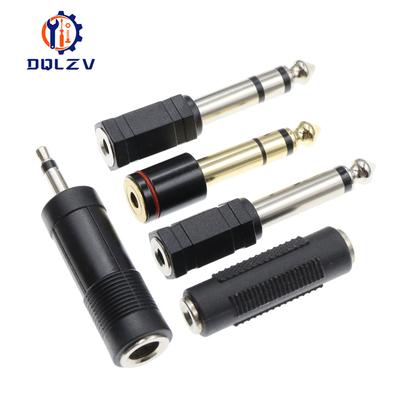 6.35mm Female Plug To 3.5mm Male 2Pole 3 Pole Connector Headphone Amplifier Audio Adapter Microphone AUX 6.3 3.5 Mm Converter