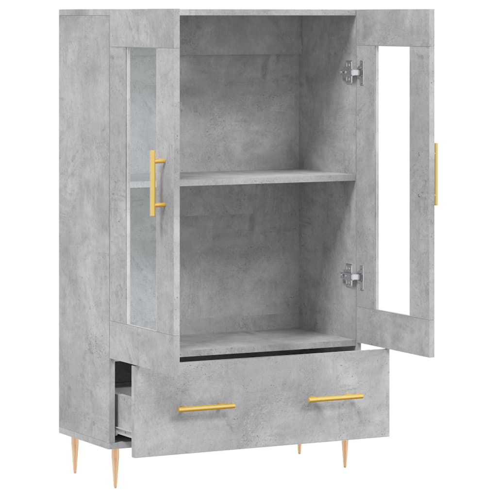 Highboard Concrete Grey 69.5 X 31 X 115 Cm Particleboard