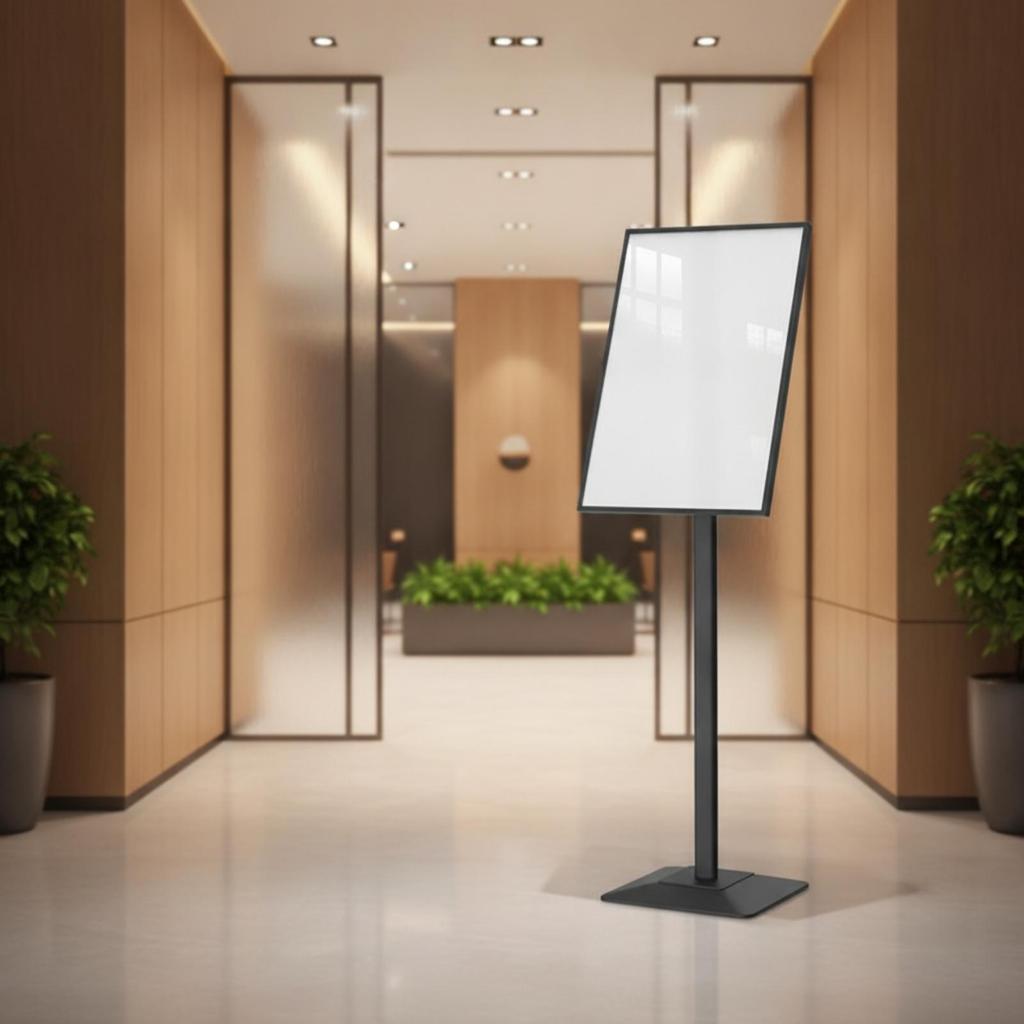 Freestanding Advertising Sign Holder Vertical and Horizontal Floor Standing