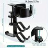 Rotating 4-In-1 Gaming Desk Organizer with Cup Holder and Headphone Holder - Adjustable Controller Holder, Ideal Christmas