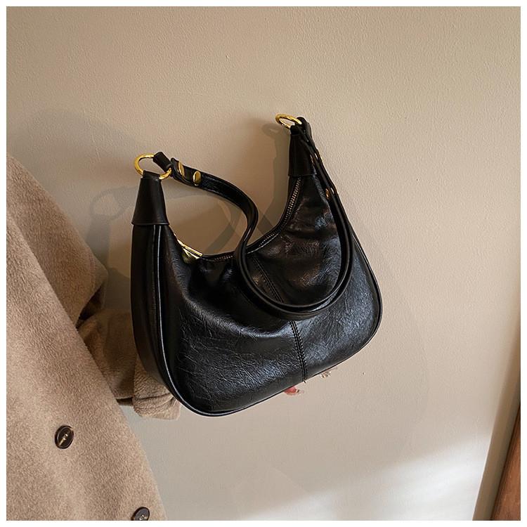 IELGY Niche Simple Fashion One-Shoulder Messenger Bag High-End Western-Style Ladies Dumpling Bag