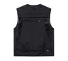 Men's Multi-Pocket Outdoor Fishing Photography Vest, V-Neck Sleeveless Plus Size Workwear 7898 Thin Design