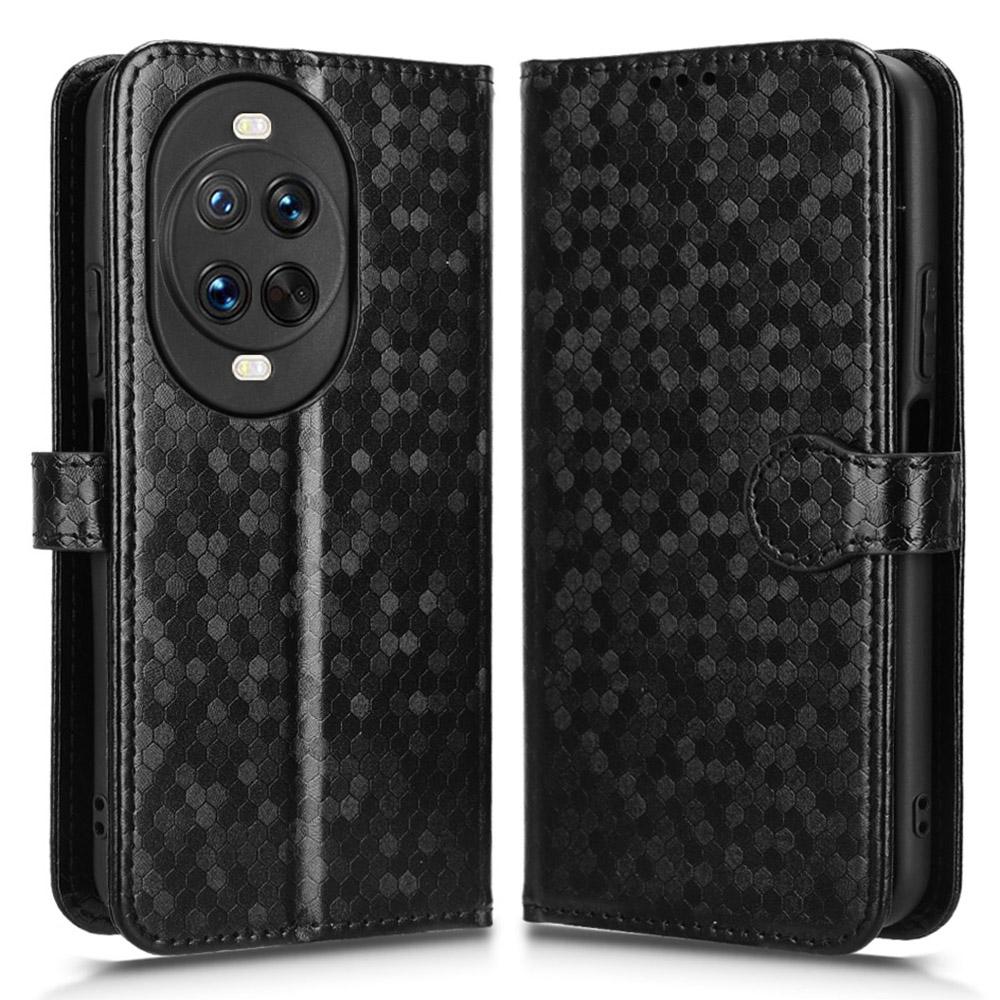 For Huawei nova 14 Pro 5G Wallet Case Dot Pattern Imprint PU Leather Phone Cover with Wrist Strap