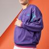 Li Ning Text Logo Casual Sports Pullover Sweatshirt Men sweatshirt Dragon-Purple AWDQ631-4