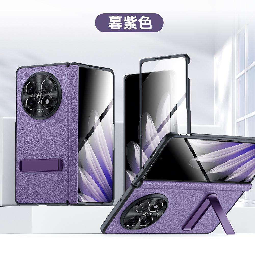 All-inclusive Case For Oppo Find N5 Lightweight Slim Genuine Leather Metal Bracket Hinge Screen Protector Full Protection Cover