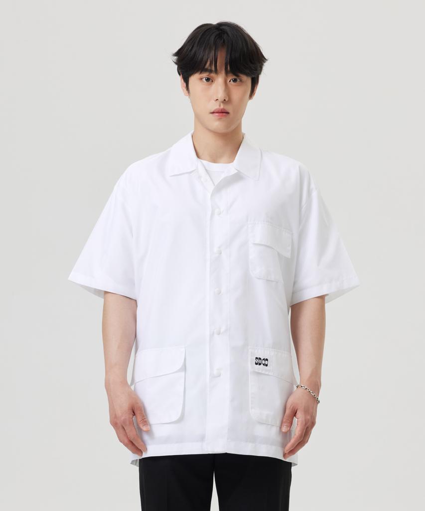 Sudalkeompeoni Open Back Half Work Shirt White