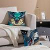 Mythology Traditional Japanese Dragon Cushion Cover Pillowcase Short Plush Invisible Zipper Room Sofa Cushion Cover