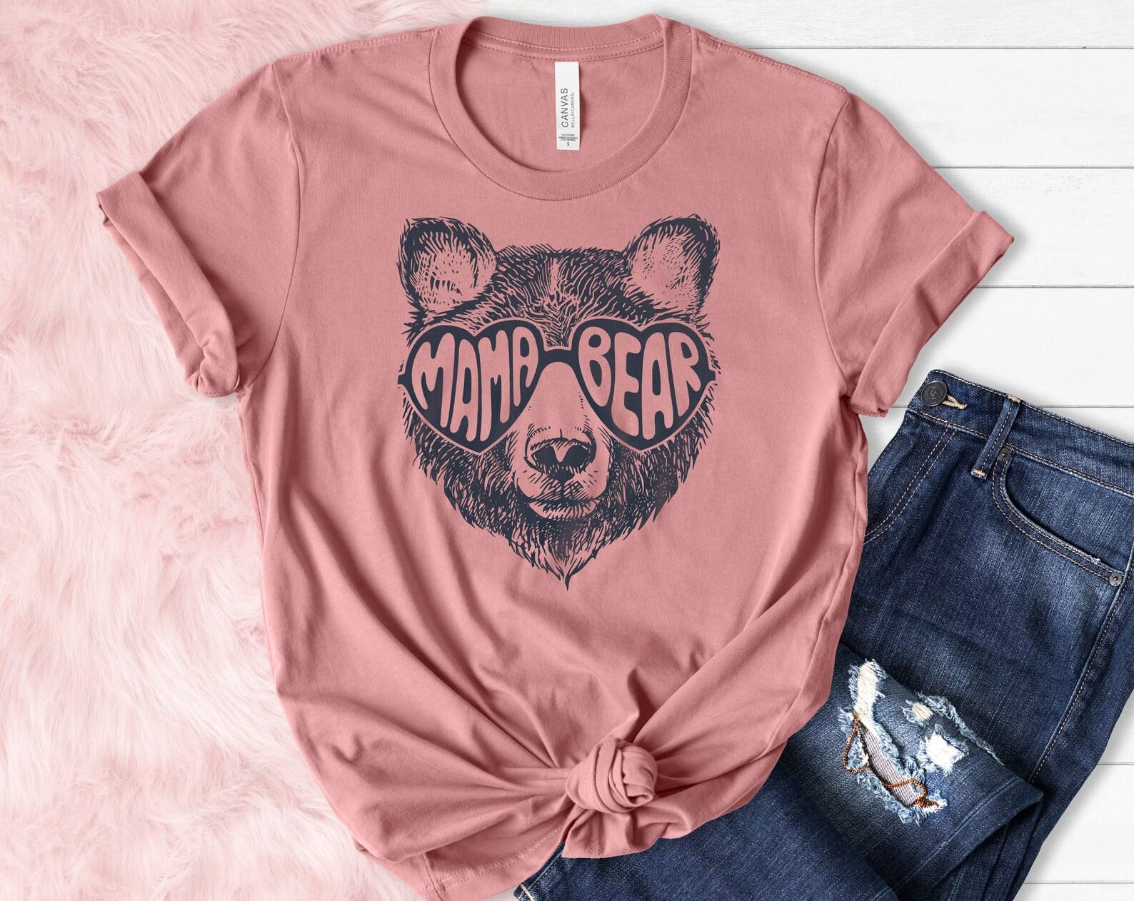 Mama Bear Shirt - Mom Shirt - Mama Tee - Gift For Mom - Pregnancy Announcement Shirt - Mom Life Shirt L